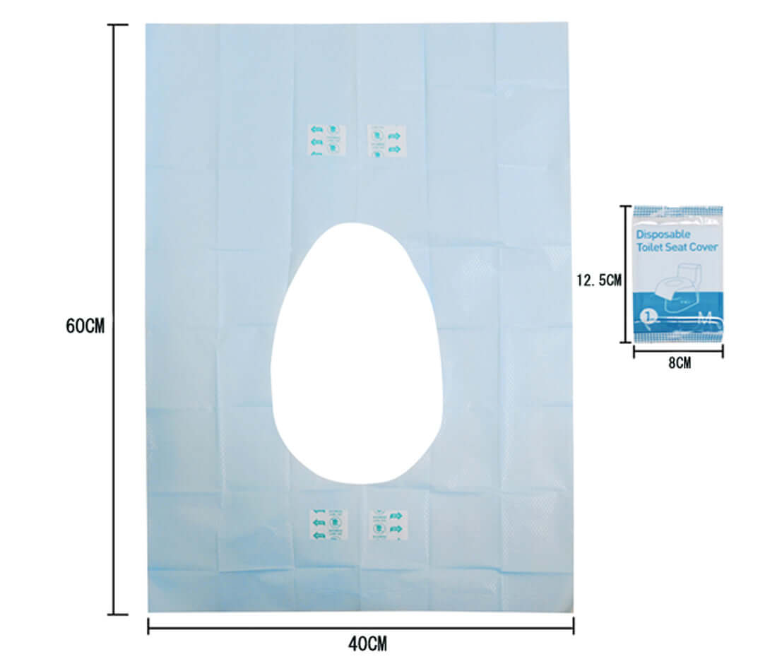 Dimensions of JITTY disposable toilet seat cover, XL thick, waterproof, ideal for public restrooms, travel, and camping.