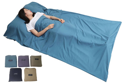 Free Shipping JITTY Sleeping Bag Liner Travel Sheet for Business Camping Home Hostels 210x115cm(Blue) - JITTY SHOP