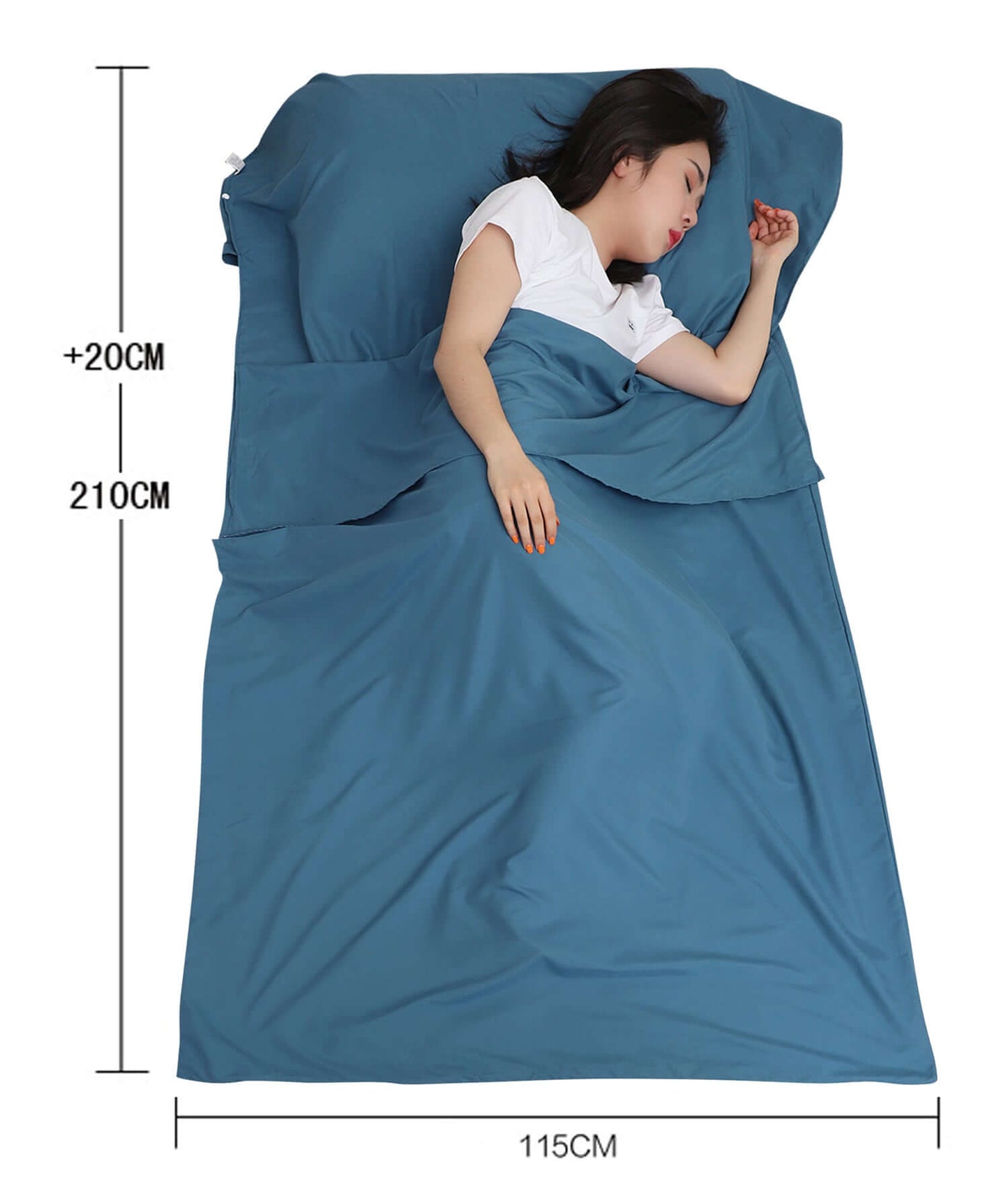 Free Shipping JITTY Sleeping Bag Liner Travel Sheet for Business Camping Home Hostels 210x115cm(Blue) - JITTY SHOP