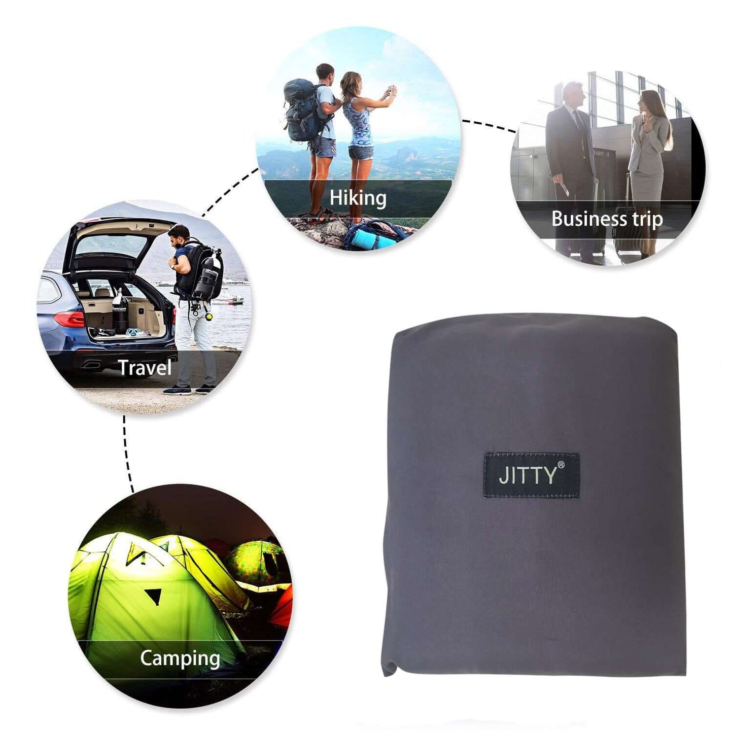 Free Shipping JITTY Sleeping Bag Liner Travel Sheet for Business Camping Home Hostels 210x115cm(Navy) - JITTY SHOP