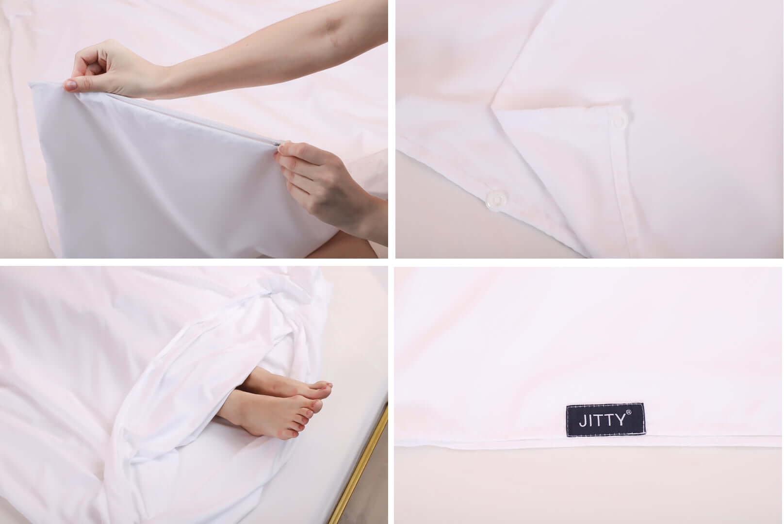 Free Shipping JITTY Sleeping Bag Liner Travel Sheet for Business Camping Home Hostels 210x115cm(White) - JITTY SHOP