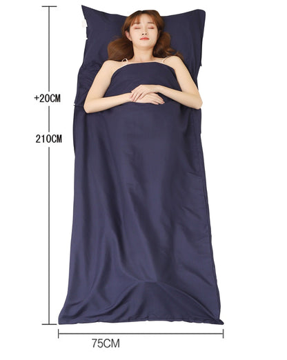 Free Shipping JITTY Sleeping Bag Liner Travel Sheet for Business Camping Home Hostels 210x75cm(Navy) - JITTY SHOP