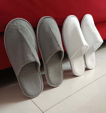 Luxury Disposable Slippers Grey 5 Pairs JITTY,Soft Non Slip Design,Wholesale Pricing Free Shipping - JITTY SHOP