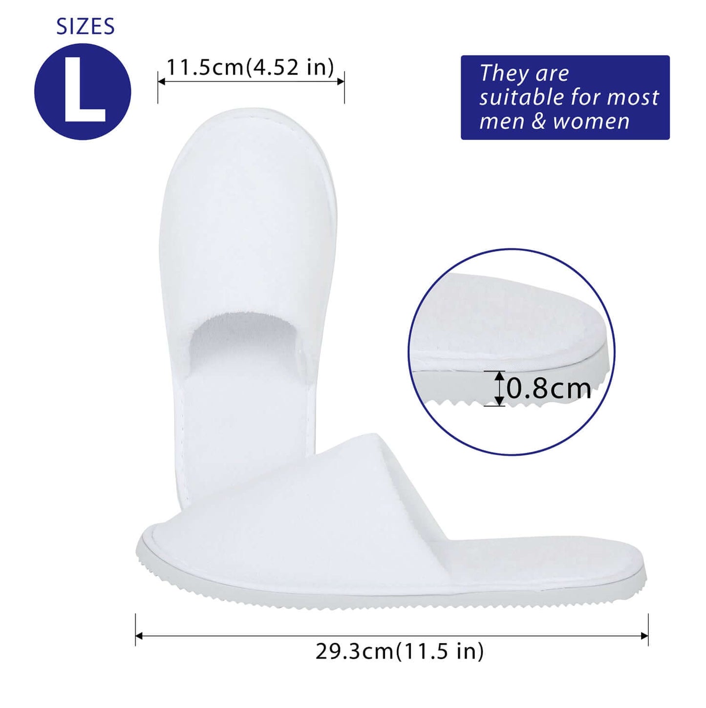 Luxury Disposable Slippers White 5 Pairs JITTY,Soft Non Slip Design,Wholesale Pricing Free Shipping - JITTY SHOP