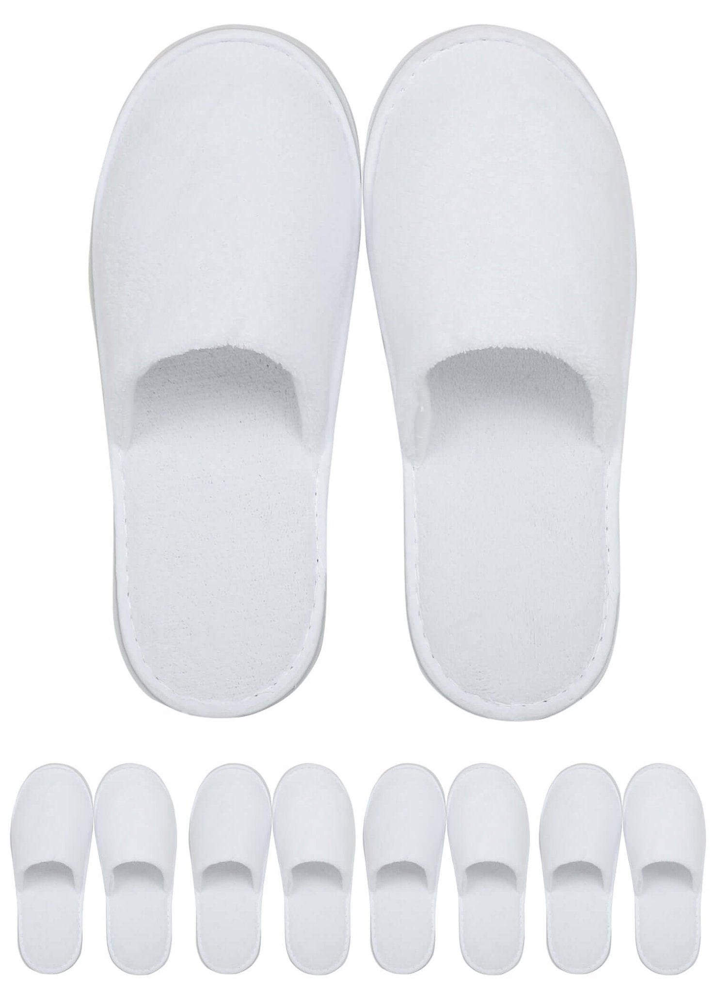 JITTY Premium Disposable Spa Slippers White 5 Pairs,Soft Non Slip Design,Wholesale Pricing Free Shipping